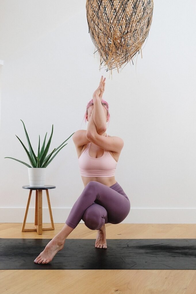 Frau Yogapose