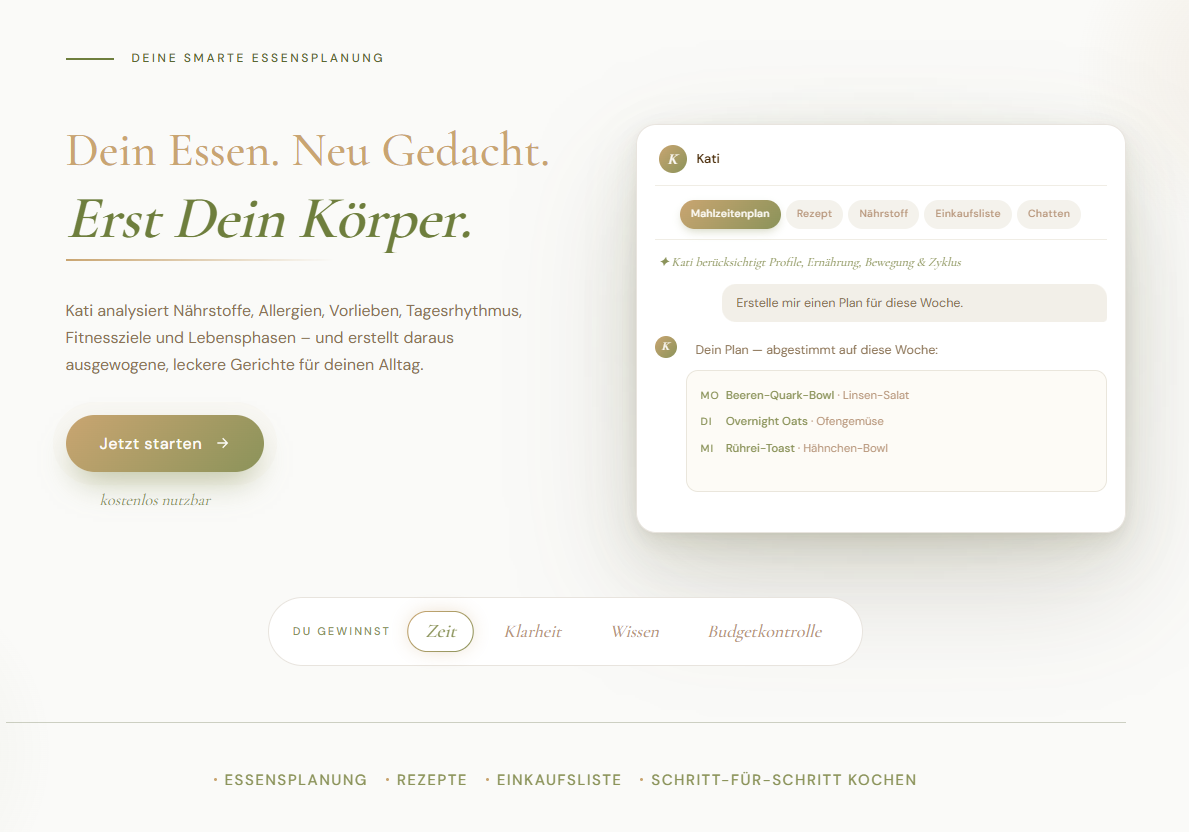 Essensplanung mit Kati