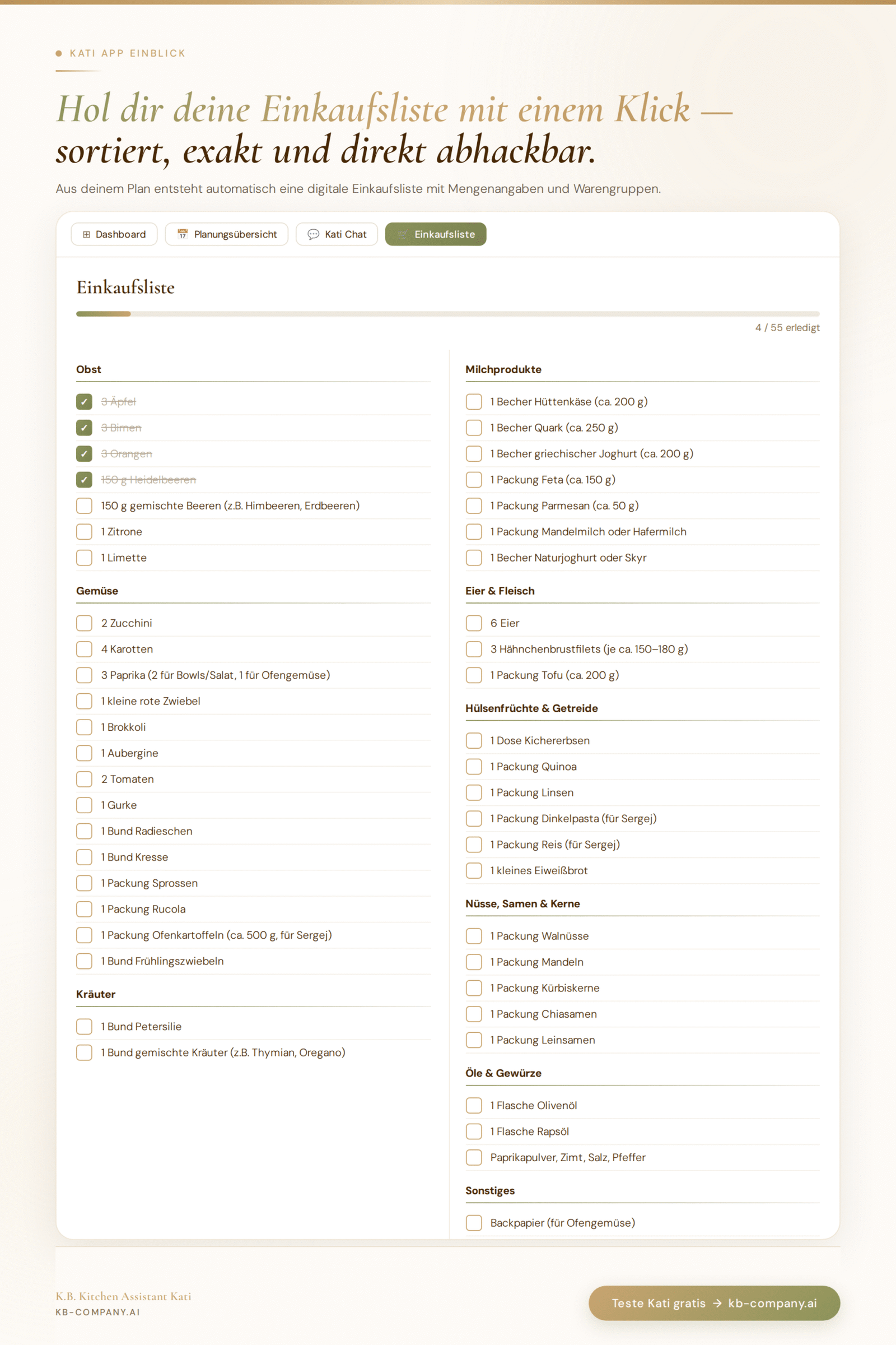 Einkaufsliste-Essensplanung