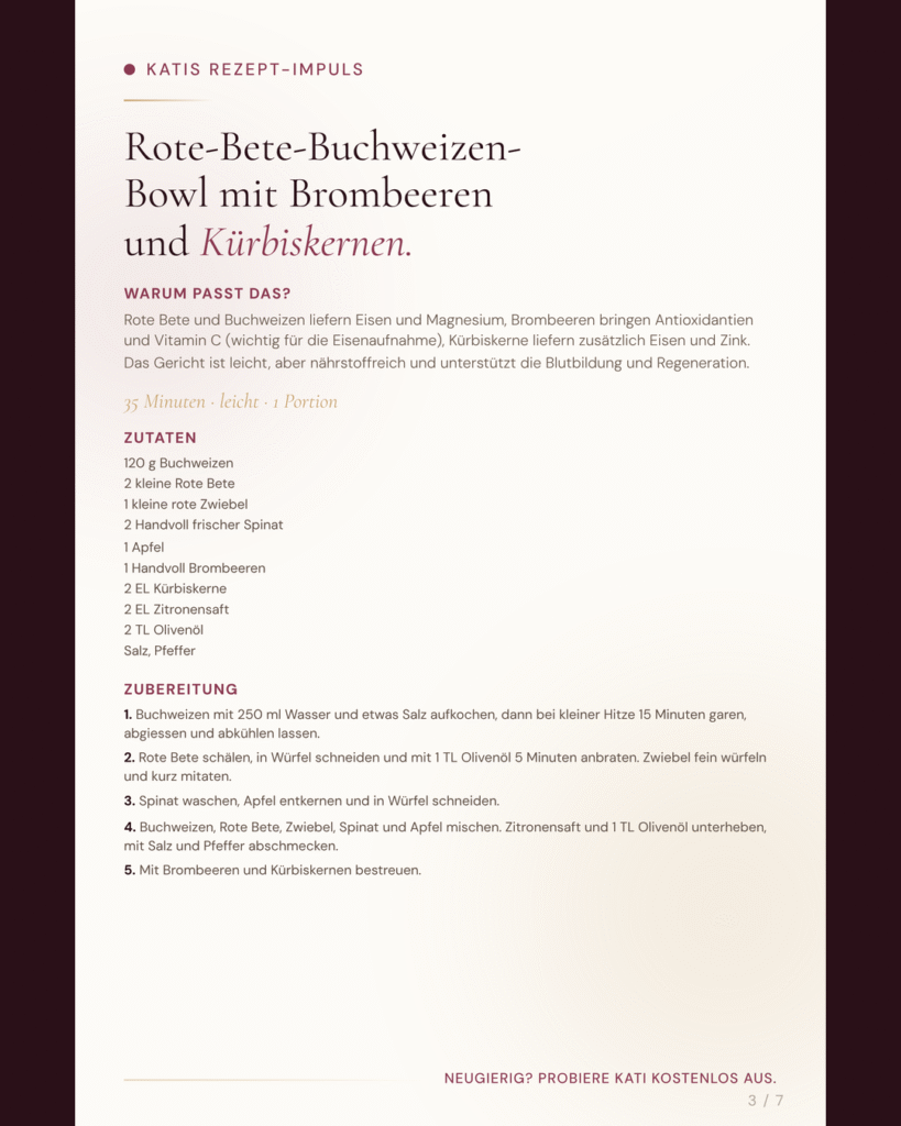 Menstruationsphase Rezept: Rote-Bete-Buchweizen-Bowl
