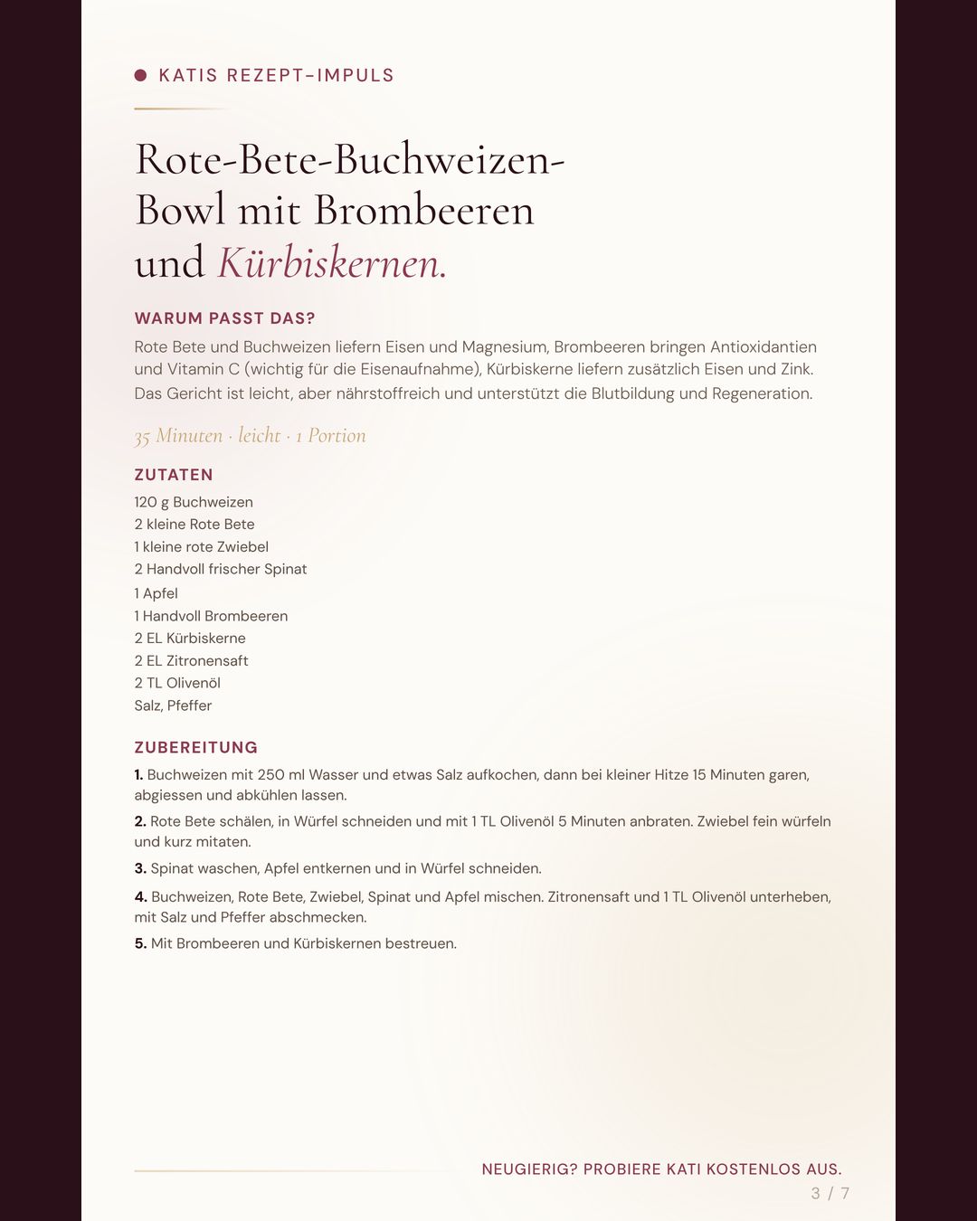 Menstruationsphase Rezept