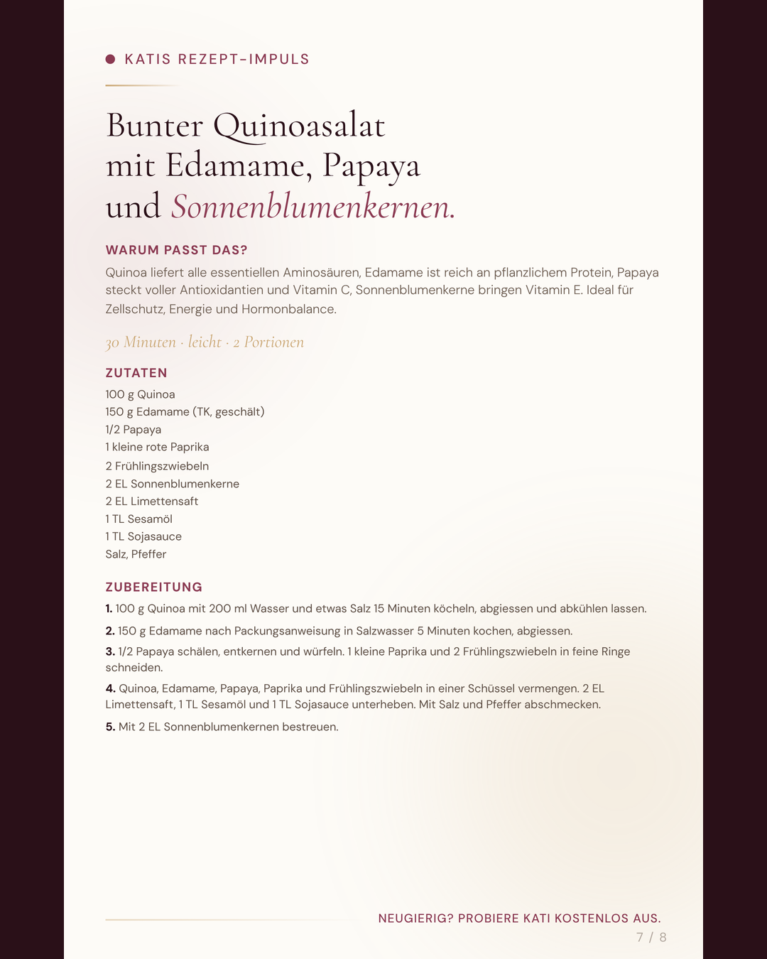 Ovulationsphase Rezept