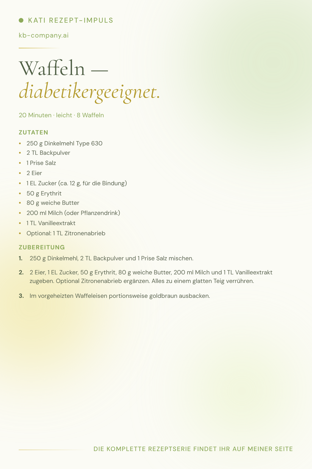 Waffeln diabetikergeeignet