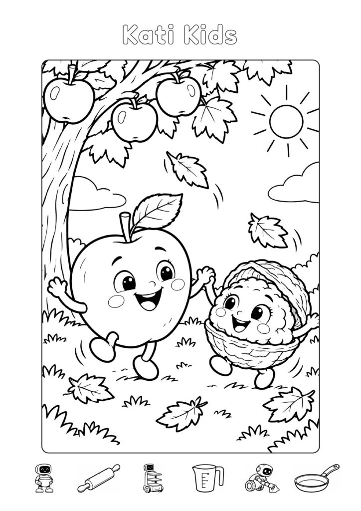 Anton und Wally zum Ausmalen – Blatt 4